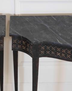 Pair of Italian Neoclassical Painted Console Tables Late 19th Century - 4611881