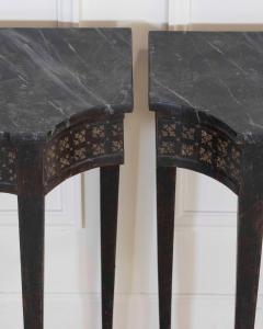 Pair of Italian Neoclassical Painted Console Tables Late 19th Century - 4611890