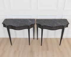 Pair of Italian Neoclassical Painted Console Tables Late 19th Century - 4611892