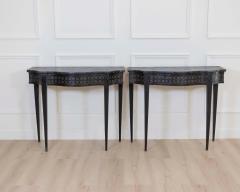 Pair of Italian Neoclassical Painted Console Tables Late 19th Century - 4611896