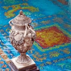 Pair of Italian Neoclassical Style Monumental Stone Garden Vases - 4118766