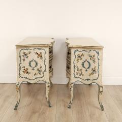 Pair of Italian Painted Two Drawer Commodes circa 1900 - 3770340