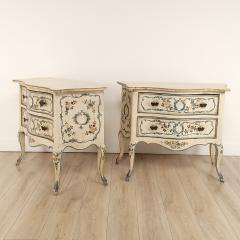 Pair of Italian Painted Two Drawer Commodes circa 1900 - 3770341