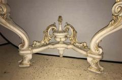 Pair of Italian Parcel Paint and Gilt Decorated Faux Marble Top Console Tables - 1293351