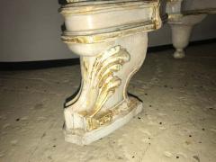 Pair of Italian Parcel Paint and Gilt Decorated Faux Marble Top Console Tables - 1293353