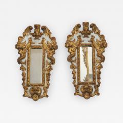 Pair of Italian Parcel Paint and Giltwood Mirrors - 449045