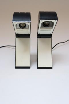 Pair of Italian Postmodern Foldable Disco Table Lamps by Mario Bertorelle - 4598073