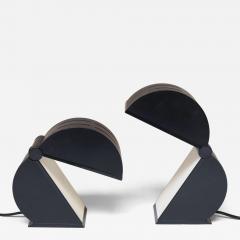 Pair of Italian Postmodern Foldable Disco Table Lamps by Mario Bertorelle - 4598101