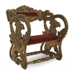 Pair of Italian Renaissance Gilt Jester Arm Chairs - 1402360