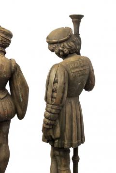 Pair of Italian Renaissance Iron Page Figures - 4626101