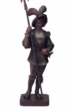 Pair of Italian Renaissance Painted Cavalier Figures - 4200815