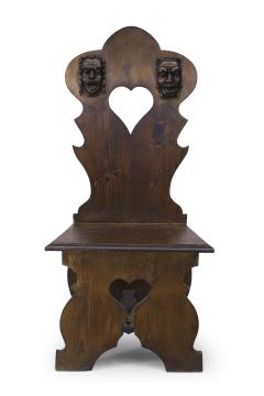 Pair of Italian Renaissance Pine Sgabello Side Chairs - 1418173