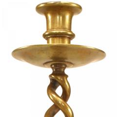 Pair of Italian Renaissance Style Brass Candlesticks - 4200771