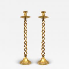 Pair of Italian Renaissance Style Brass Candlesticks - 4263130