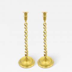 Pair of Italian Renaissance Style Brass Candlesticks - 4260716
