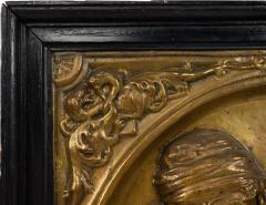 Pair of Italian Renaissance Style Brass Embossed Wall Plaques - 4665749