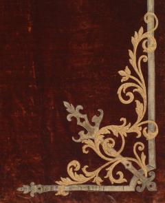 Pair of Italian Renaissance Style Brown Velvet Metallic Embroidered Drapes - 4658394