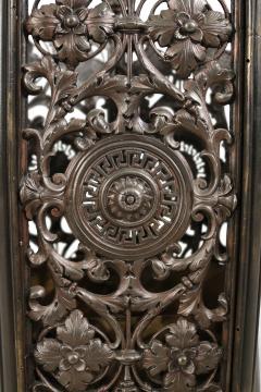Pair of Italian Renaissance Style Metal Filigree Pentagonal Umbrella Stands - 4650770