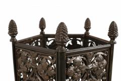 Pair of Italian Renaissance Style Metal Filigree Pentagonal Umbrella Stands - 4650772