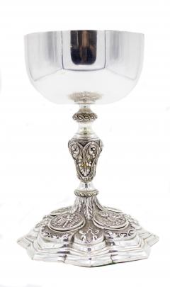 Pair of Italian Renaissance Style Silver Plate Chalices - 4200533