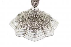 Pair of Italian Renaissance Style Silver Plate Chalices - 4200536