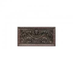 Pair of Italian Renaissance style carved walnut wall plaques with cupid head - 4658404