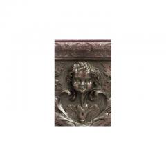 Pair of Italian Renaissance style carved walnut wall plaques with cupid head - 4658406
