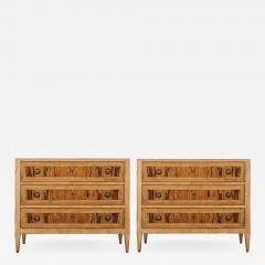 Pair of Italian Reproduction Three Drawer Commodes - 1783197