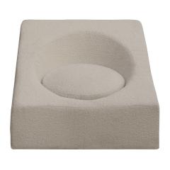 Pair of Italian Retrofuturist Armchairs in White Wool and Cube Shape - 3228034