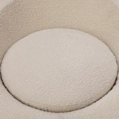 Pair of Italian Retrofuturist Armchairs in White Wool and Cube Shape - 3228035