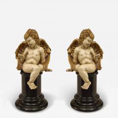 Pair of Italian Rococo Gilt Cupids - 4522918