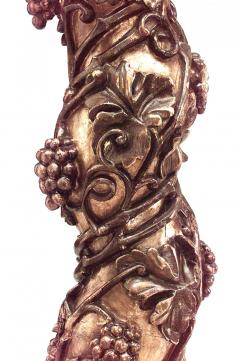 Pair of Italian Rococo Gilt Polychromed Solomonic Column Floor Lamps - 4170824