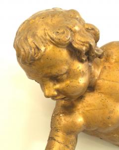 Pair of Italian Rococo Gold Painted Cupids - 4321725