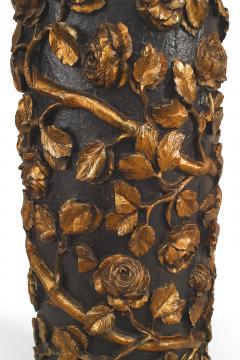 Pair of Italian Rococo Painted Carved Columns - 2801755