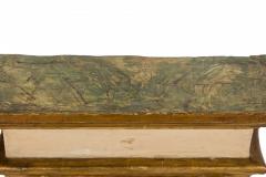 Pair of Italian Rococo Parcel Gilt Painted Foliate Wood Wall Pilaster Pedestals - 4171018