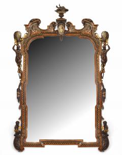 Pair of Italian Rococo Revival Style Rosewood Mirrors - 744234