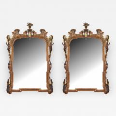 Pair of Italian Rococo Revival Style Rosewood Mirrors - 745063