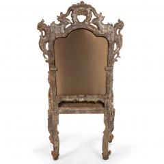 Pair of Italian Rococo Silver Gilt Throne Chair - 1399770