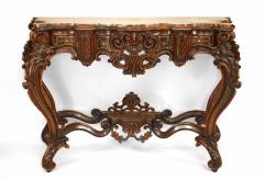 Pair of Italian Rococo Style Rosewood Consoles - 744229