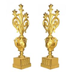 Pair of Italian Rococo Urn Shaped Candelabras - 4650938