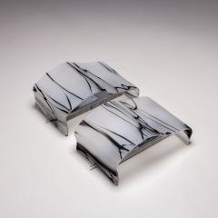 Pair of Italian Sconces with Glass Shades Mid 20th century - 3735442