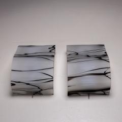 Pair of Italian Sconces with Glass Shades Mid 20th century - 3735445