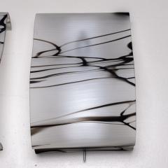 Pair of Italian Sconces with Glass Shades Mid 20th century - 3735447