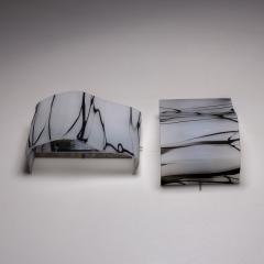 Pair of Italian Sconces with Glass Shades Mid 20th century - 3735450