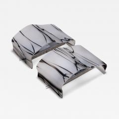 Pair of Italian Sconces with Glass Shades Mid 20th century - 4383010