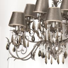 Pair of Italian Silver Gilt Chandeliers - 3634780