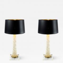 Pair of Italian Table Lamps in Murano Glass - 3021961