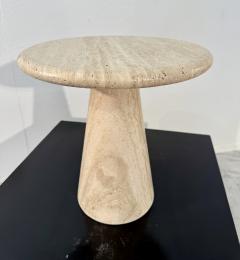 Pair of Italian Travertine Side Tables 1970s - 4314369