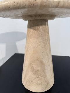 Pair of Italian Travertine Side Tables 1970s - 4314374