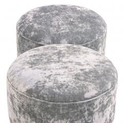 Pair of Italian Velvet Upholstered Boudoir Stools C 1970 - 4651703